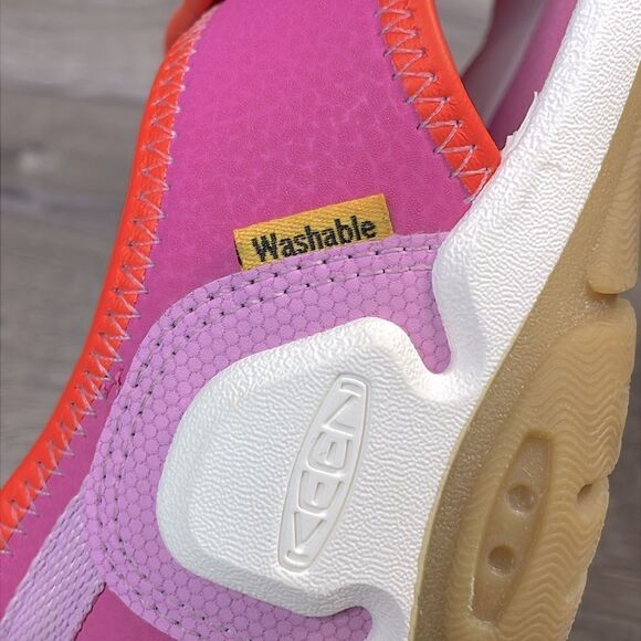 Keen Knotch River Little Girl Sz 2 Pink Purple Orange White Open Toe Sandals - Picture 11 of 12